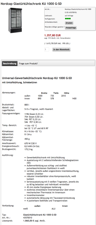 Nordcap Glastürkühlschrank KU 1000 G-SD - Gastromegastore.png